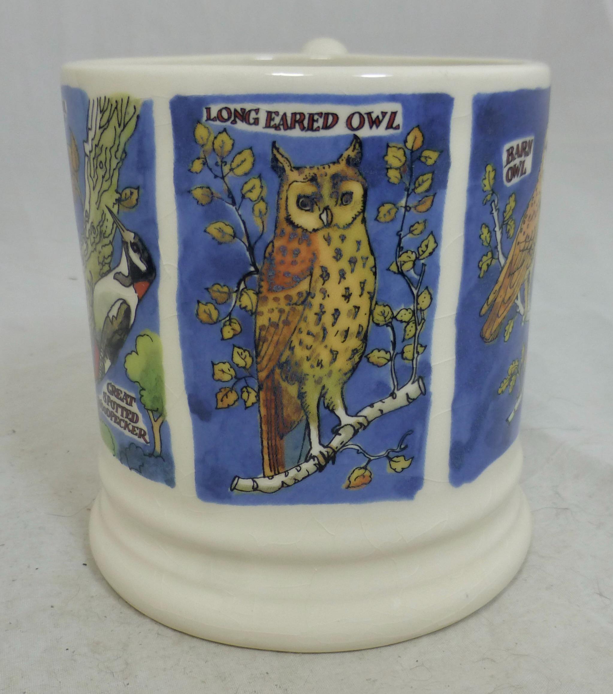 Emma Bridgewater Colourful Bird Families Owls & Woodpeckers Half