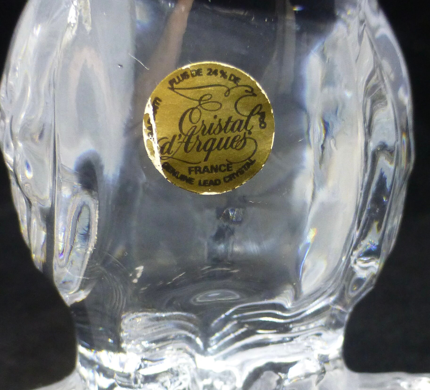 ヴィンテージ クリスタル ダルク 24% 鉛クリスタルガラス メンフクロウ