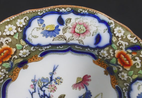 ANTIQUE ENGLISH IRONSTONE MINTON /& HOLLINS MINTONS B B NEW STONE JAPANESE PLATE