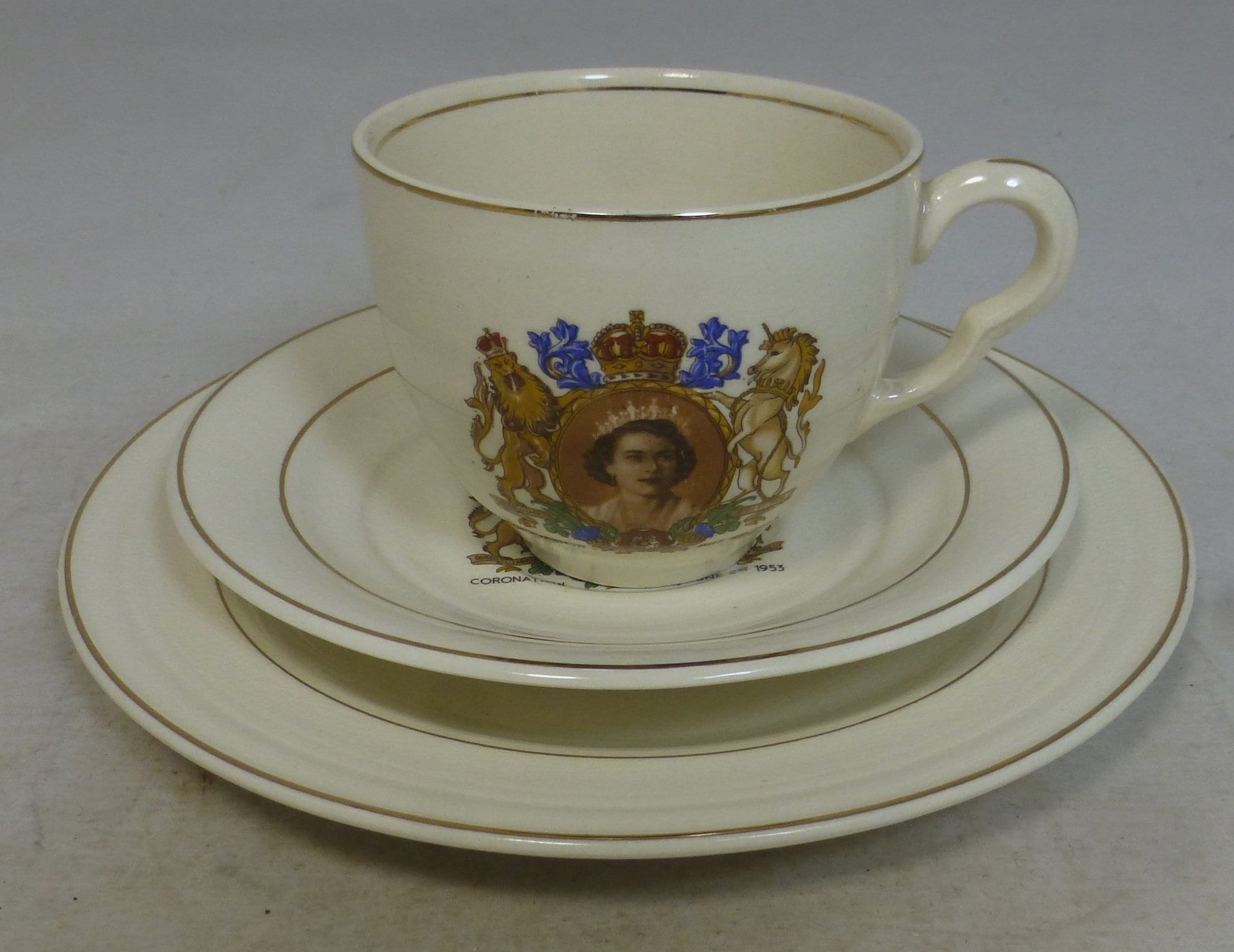 エリザベス二世 アンティーク コロネーション プレート 1953 Vintage Queen Elizabeth II Coronation 1953 June 2 Royal