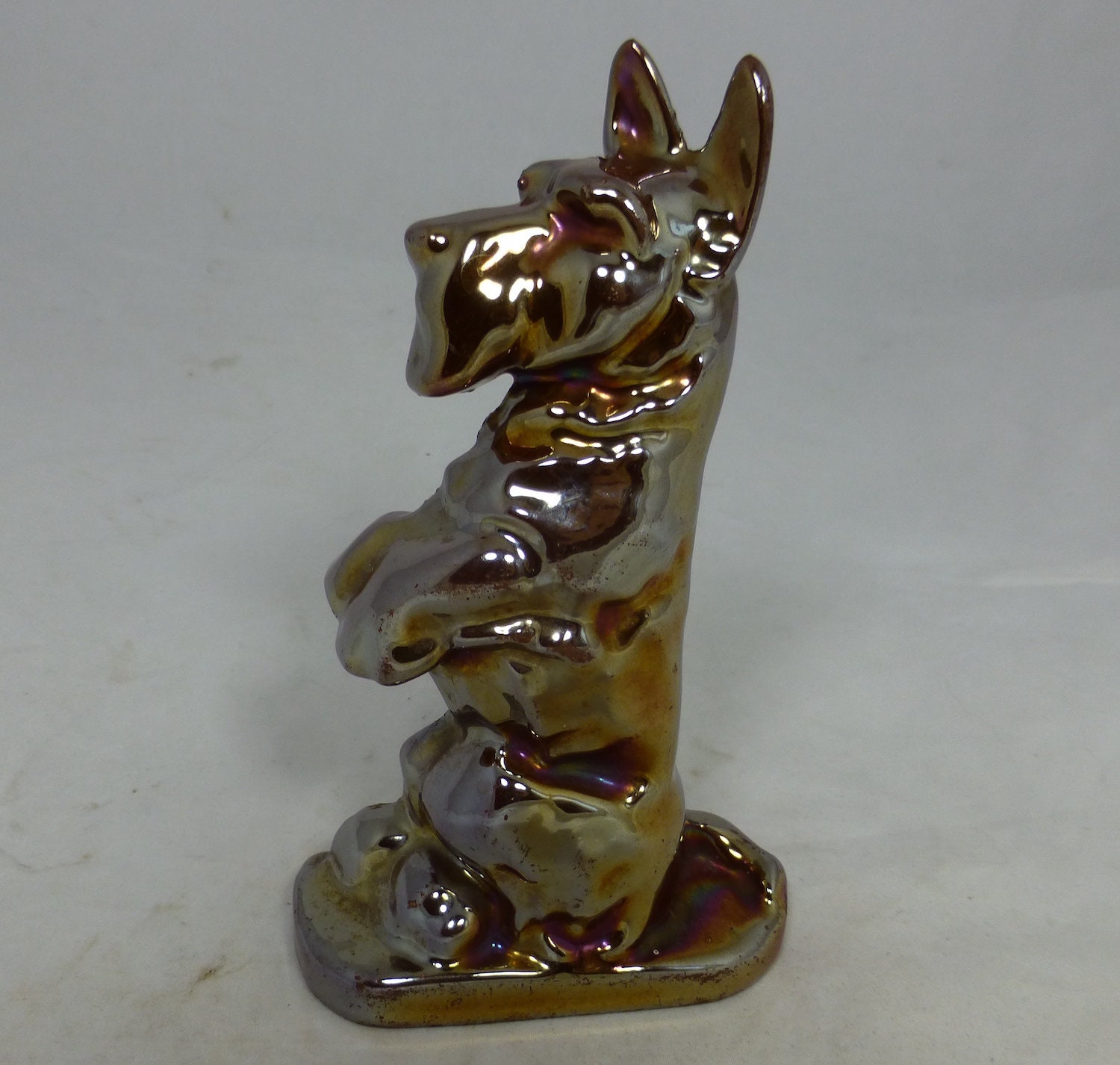 Art Deco Lustre Enamel Scottie Dog Scottish Terrier Cast Iron Etsy