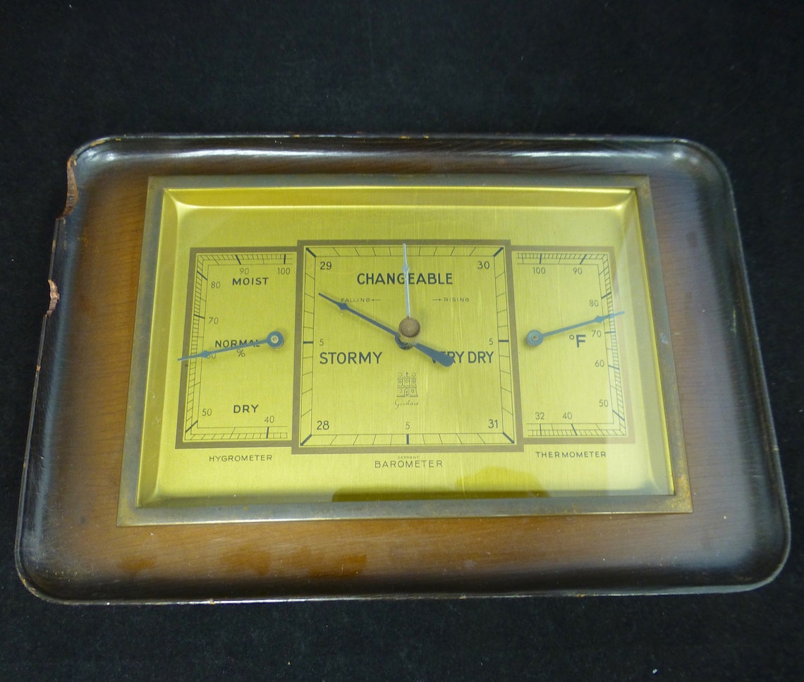 Gischard Vintage German Barometer Hygrometer and Thermometer Etsy