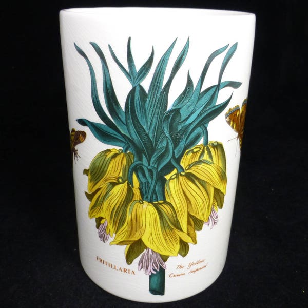 Early Portmeirion Botanic Garden Vintage Canister 7 inch High - Retired Design - Fritillaria Yellow Crown Imperial – Trophy Copyright Stamp