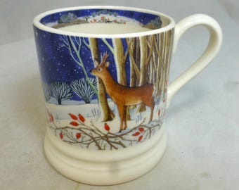 Rare Emma Bridgewater Winter Animals at Night Mug • Robin in a
