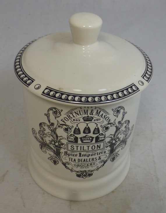 フォートナム＆メイソン スティルトン チーズクリーム 黒磁器製保存