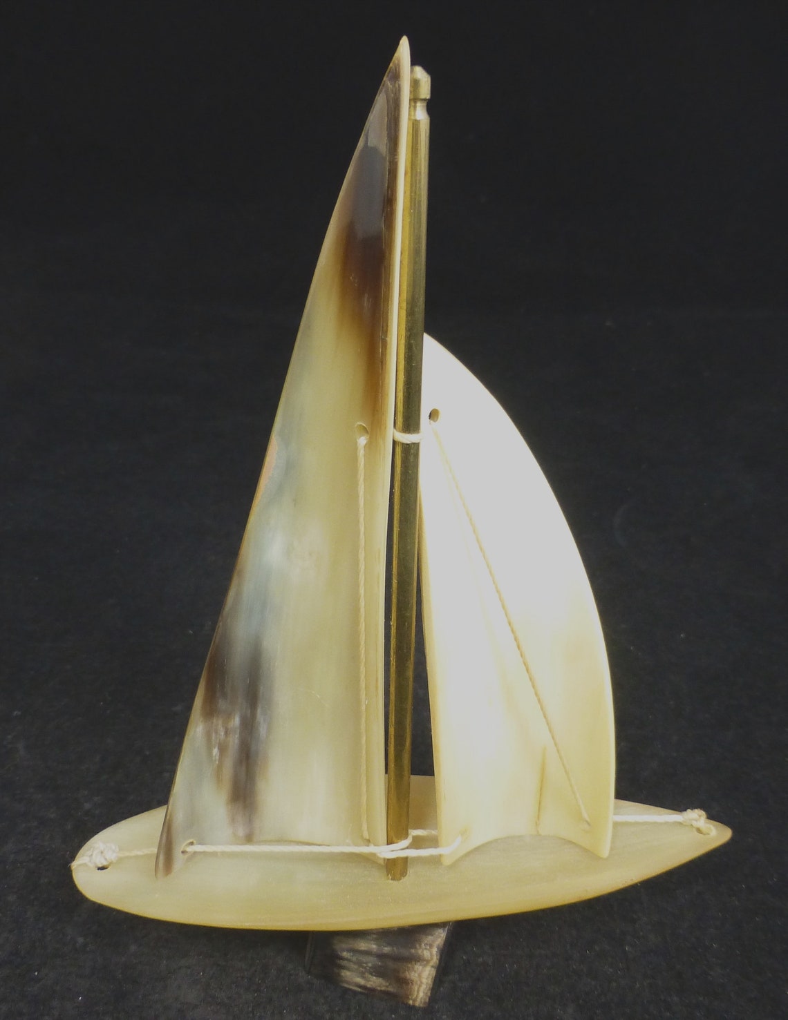 Cow Horn Vintage Boat Sculpture Sailing Yacht / Ship / Boat Etsy