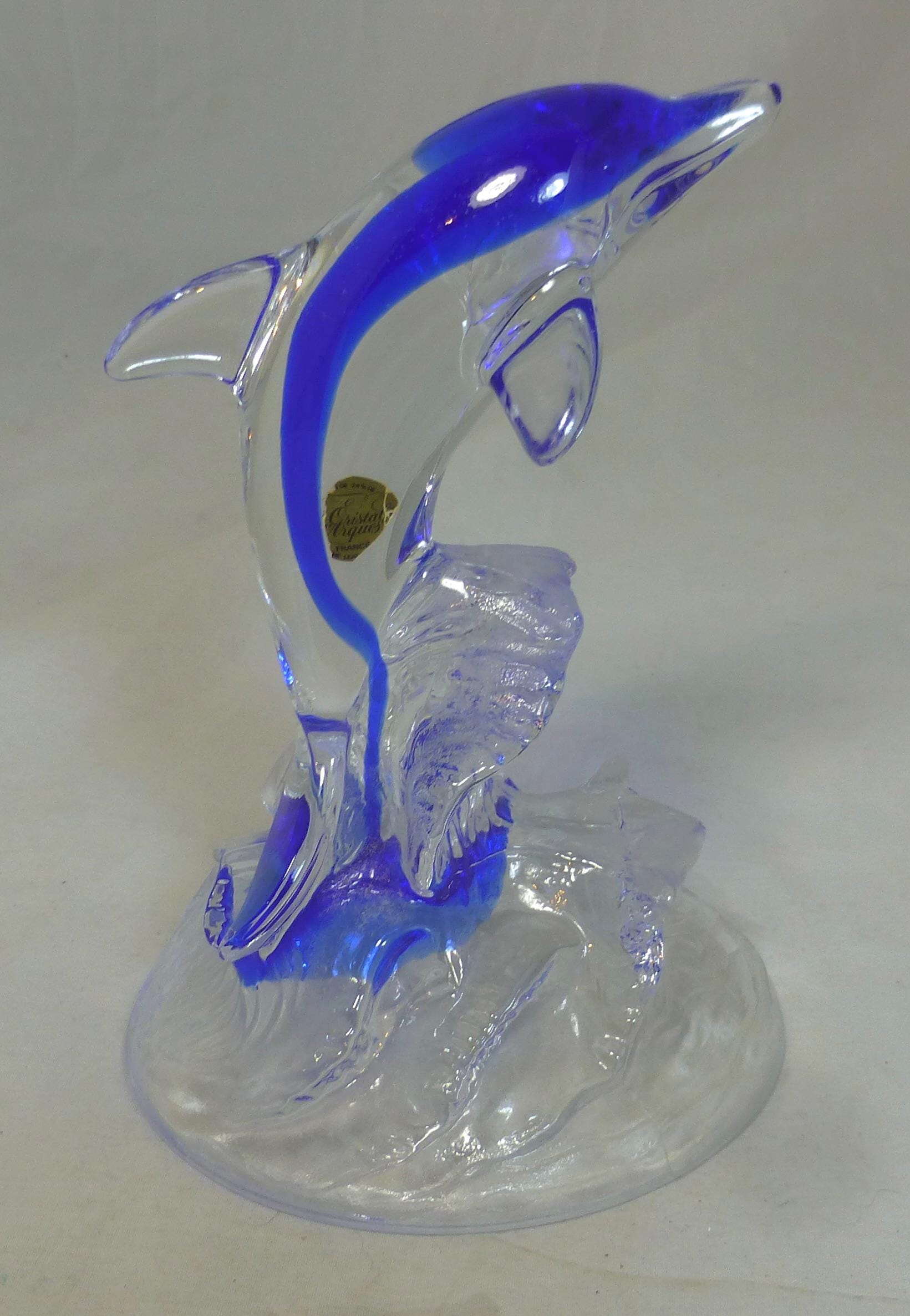 新品❣️美しい青CRYSTAL DARQUES DAUPHIN 新品❣️美しい青CRYSTAL