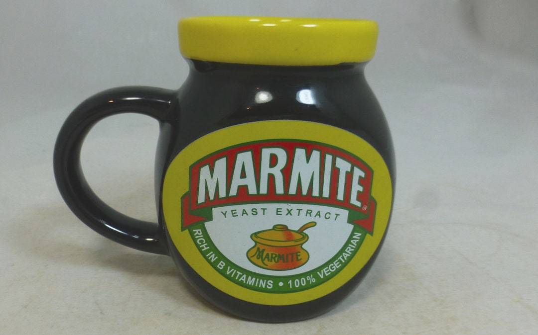 Vintage Large Marmite Jar Shape Porcelain Mug Iconic Red Etsy UK