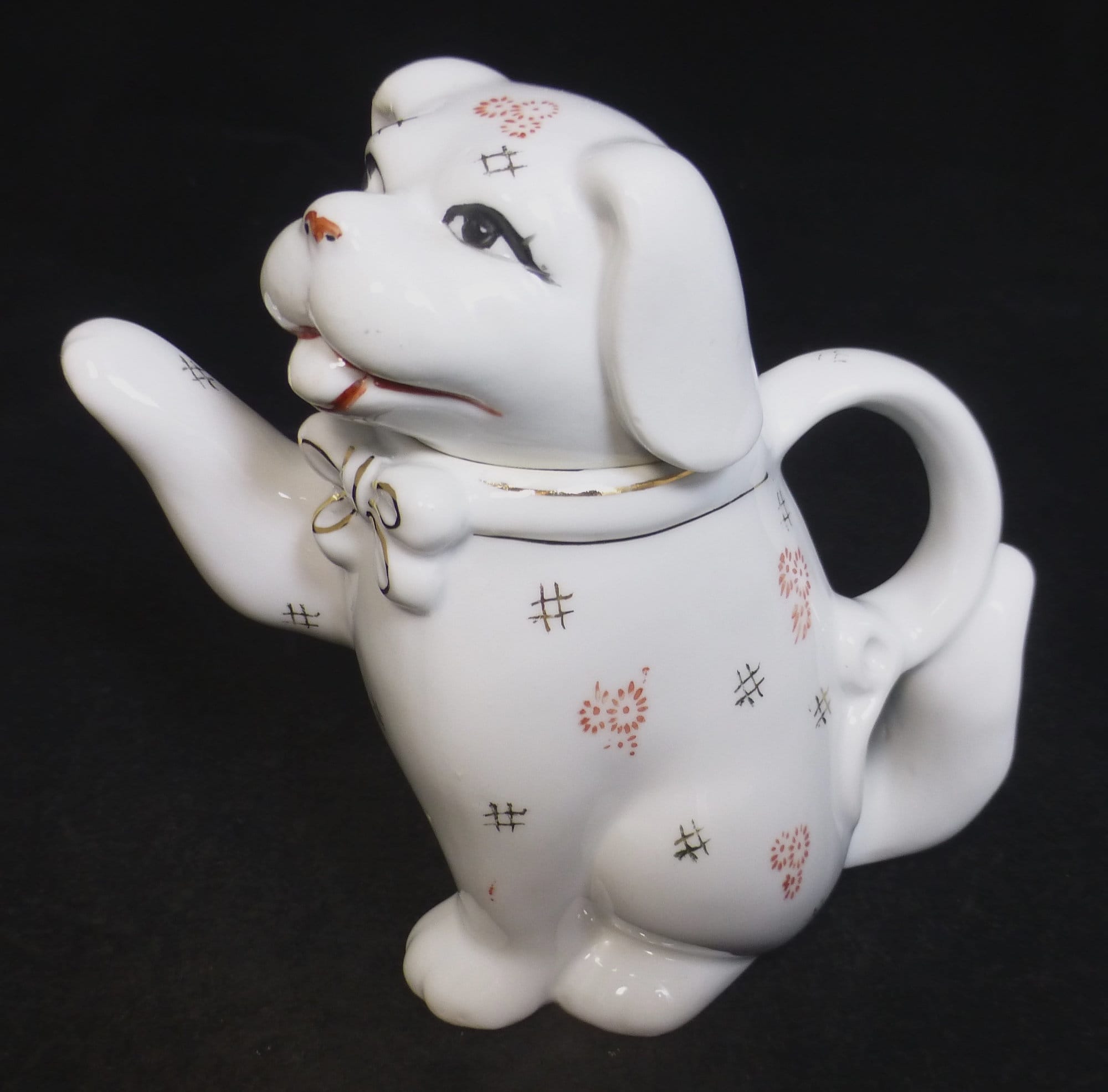 China Vintage White Puppy Dog Novelty Porcelain Teapot Etsy UK