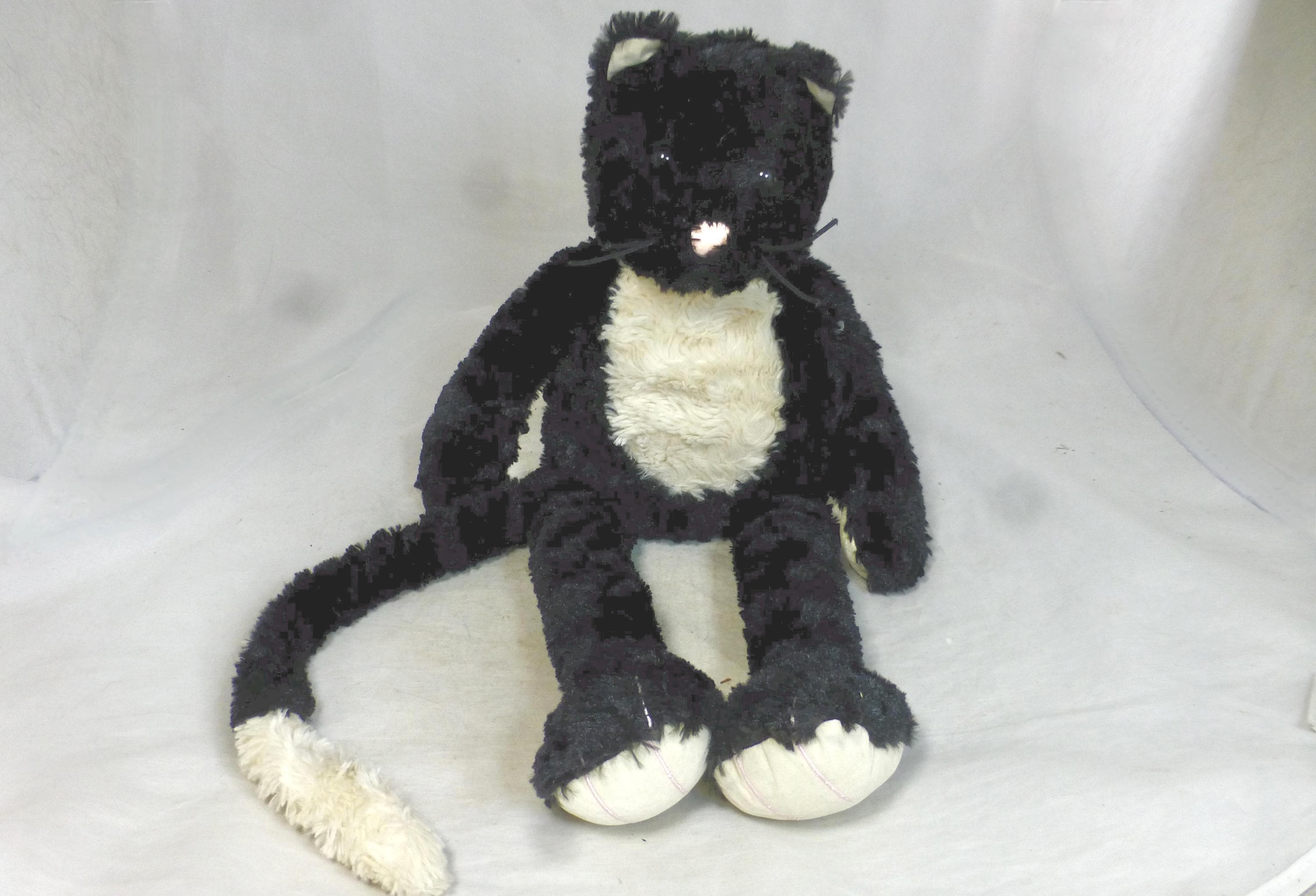 Rare Vintage Jellycat Patsy Pickles Black & White Kitty Cat With