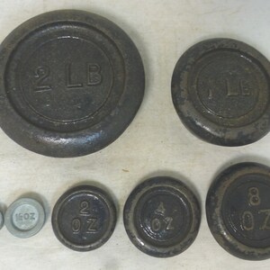 Vintage Boxed Set of 7 Stackable Pyramid Round Imperial Black Cast Iron ...