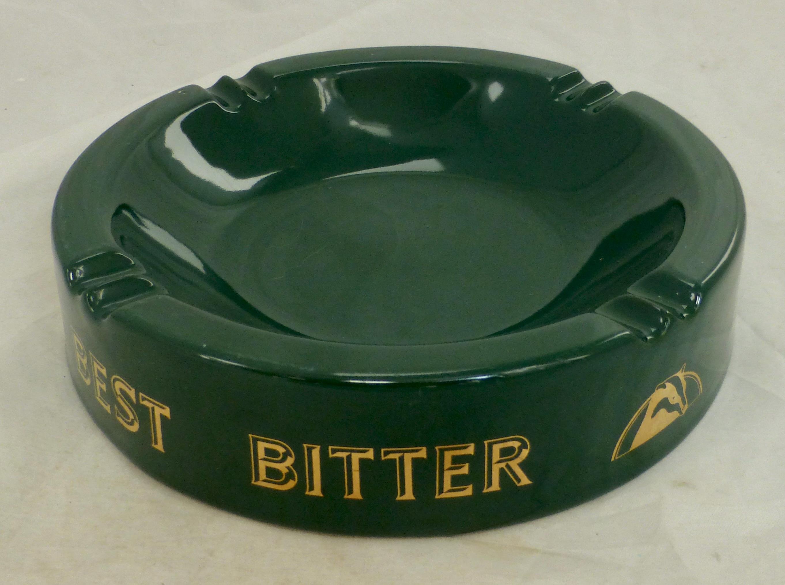 値下げしました。Fender Lounge 陶器製灰皿　90s ヴィンテージ ラージ 磁器 グリーンバジャー ベストビター