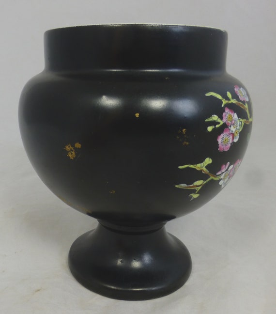 Art Deco Epc Empire Ware Black Vintage Ceramic Footed Urn Vase Etsy