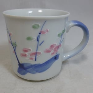 Kersenbloesem porseleinen handgeschilderde koffiemok / theekop in Japanse stijl - mooie hand aangebrachte oosterse schilderdecoratie