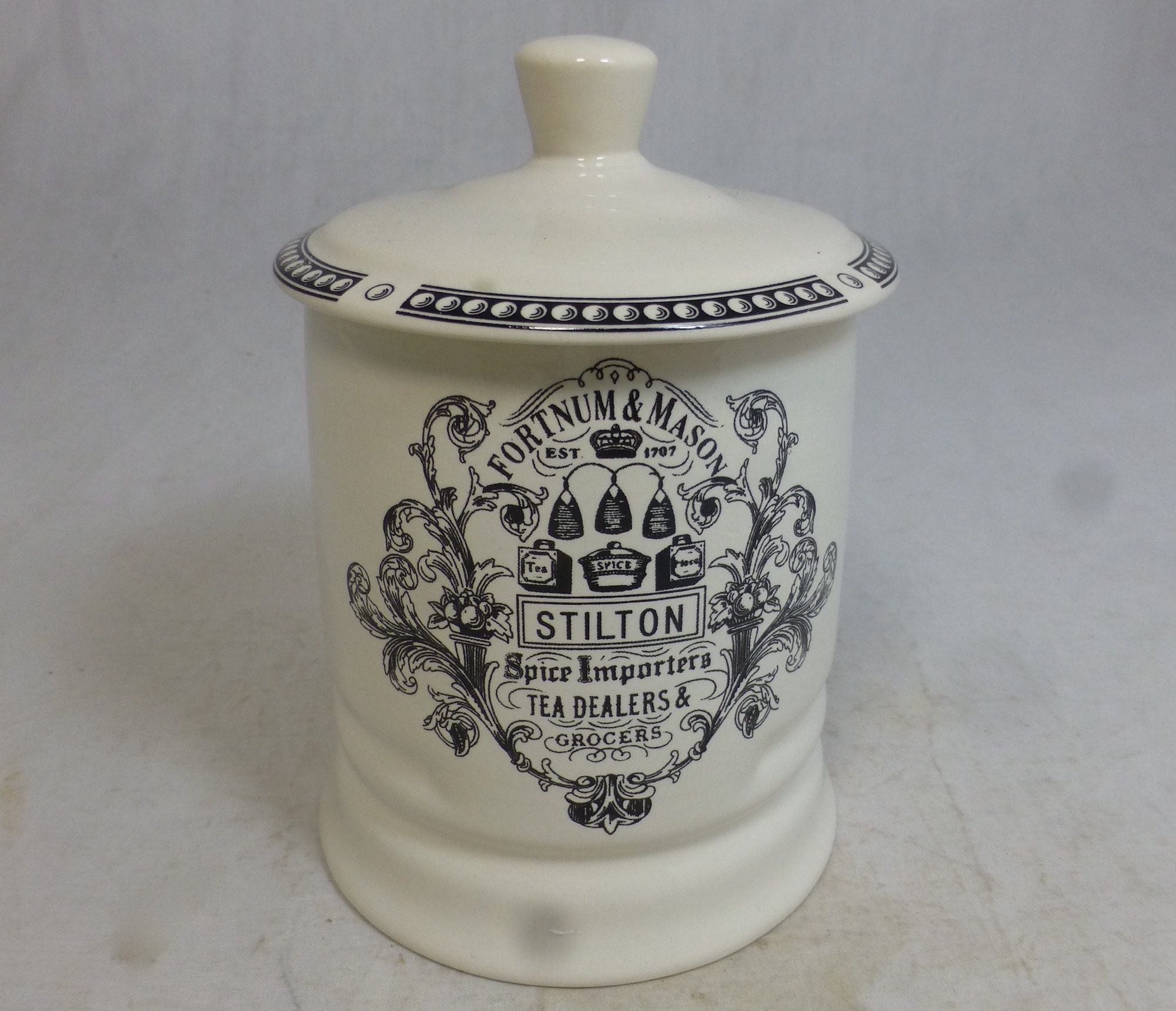 フォートナム&メイソン　STILTON 陶器製　容器　チーズポット　イギリス製 Fortnum & Mason Stilton Cheese pot / フォートナム&メイソン