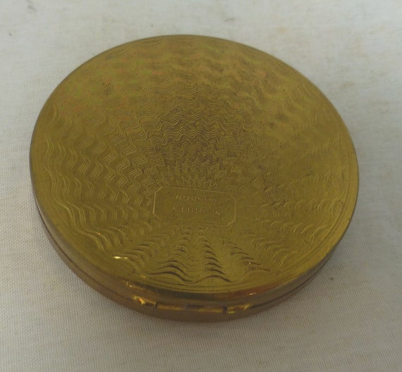 英国 YARDLEY LONDON コンパクトミラー 1960～70年 Yardley London Small Vintage English Lavender Seller Gold Tone