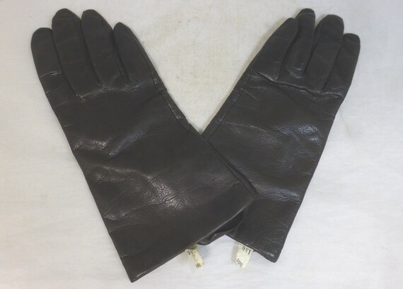Vintage Pair of Ladies Italian Dark Brown leather… - image 1