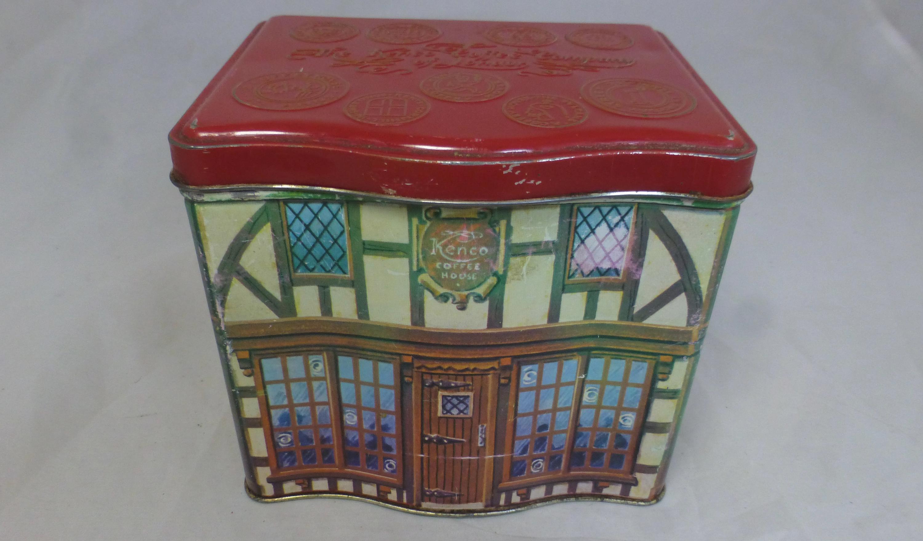Large Kenco Coffee House Tin Caddy Container Lid in W – Tudor