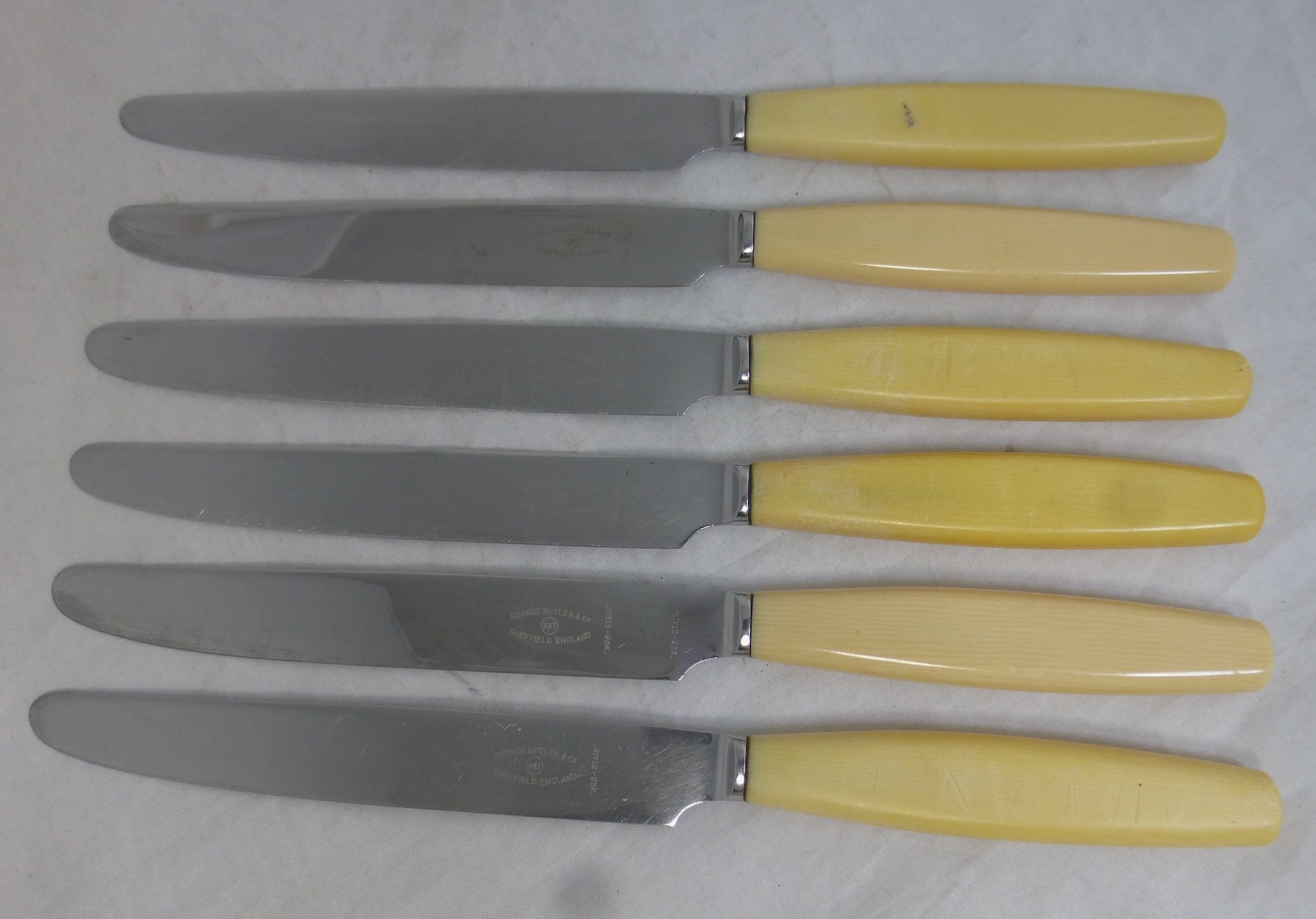 Vintage Set of 6 George Butler & Co Sheffield England Stainless