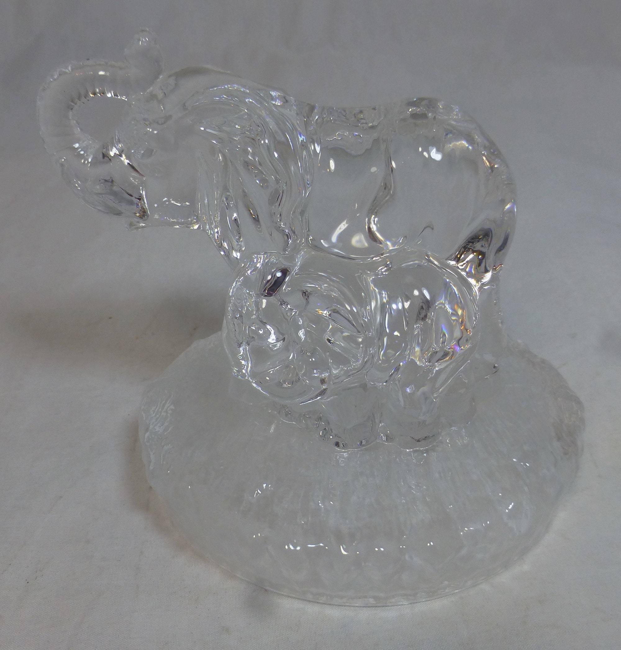 RCR Royal Crystal Rock 24 Lead Crystal Elephant and Baby Etsy Australia