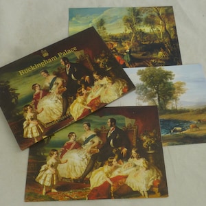 Set vintage di 10 cartoline Dipinti antichi di Buckingham Palace della Collezione reale - Dimensioni cartolina 6,75 x 4,5 pollici - Londra Inghilterra