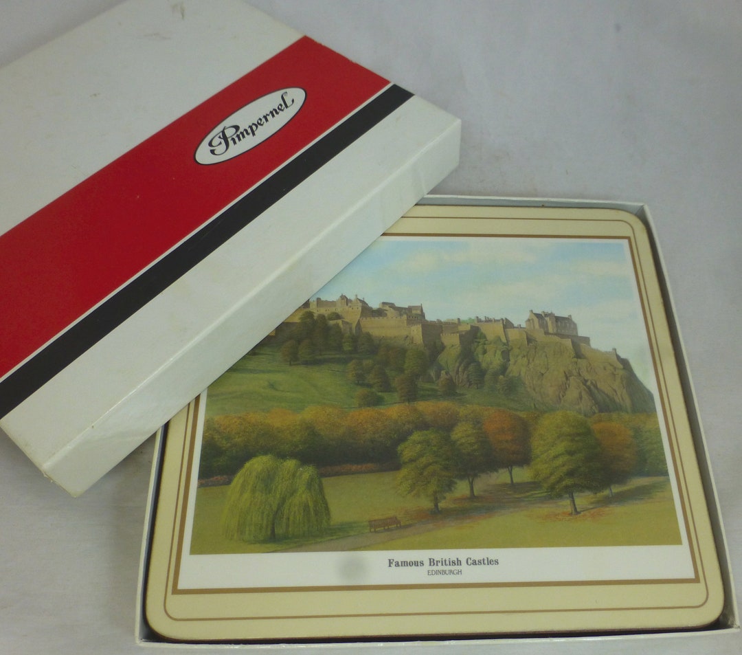 Pimpernel Vintage Boxed Set of 6 Table Mats / Placemats Cork Back With