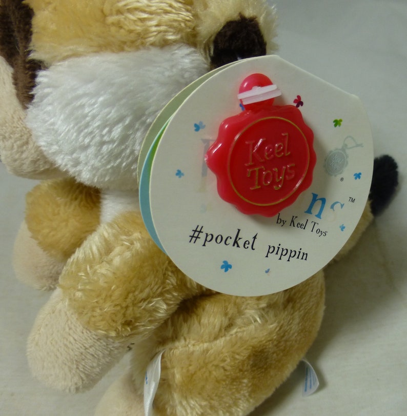 Keel Toys Pocket Pippin Chip the Meerkat Super Cute Honey Coloured Soft ...