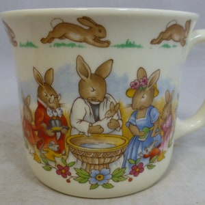 Vintage Royal Doulton Bunnykins Festeggia il tuo battesimo Bone China Mug Cup Beaker – Regalo inglese per battesimo, battesimo, baby shower, Inghilterra