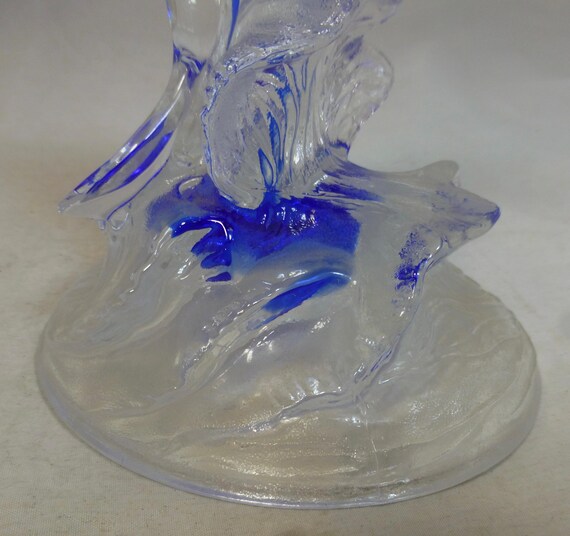 Cristal D'arques Vintage French Clear & Cobalt Blue Lead Crystal
