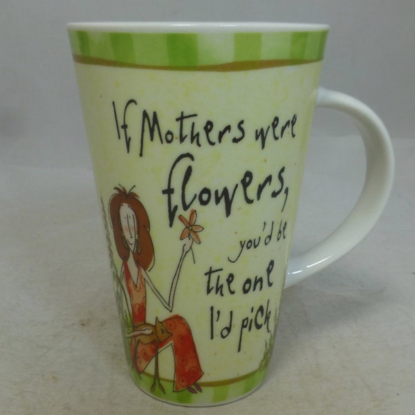 Born To Shop If Mothers Were Like Flowers You’d Be The One I’d Pick Porcelain Mug – Johnson Brothers - Great Gift for Mum and Mothers