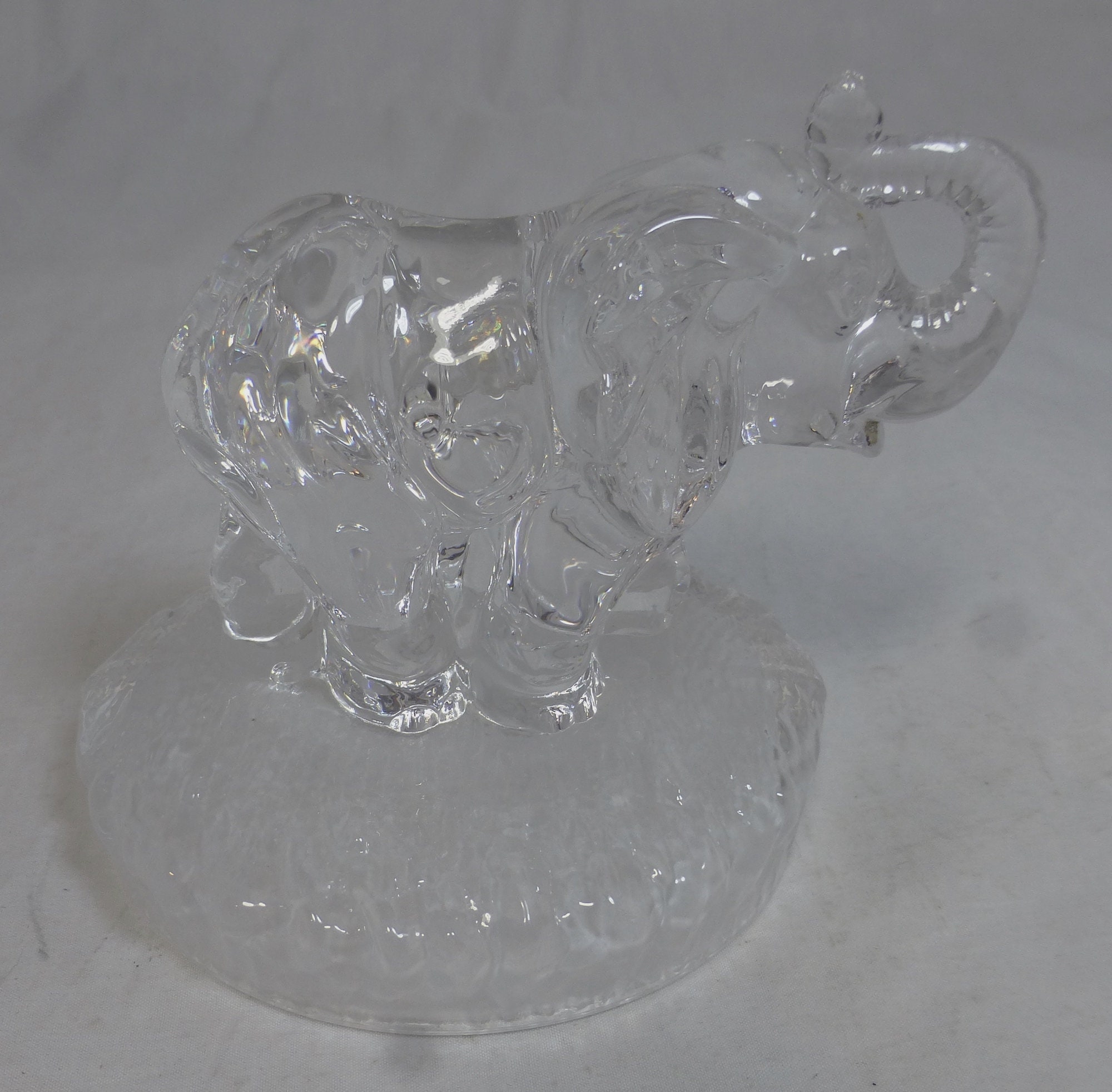 RCR Royal Crystal Rock 24 Lead Crystal Elephant and Baby Etsy