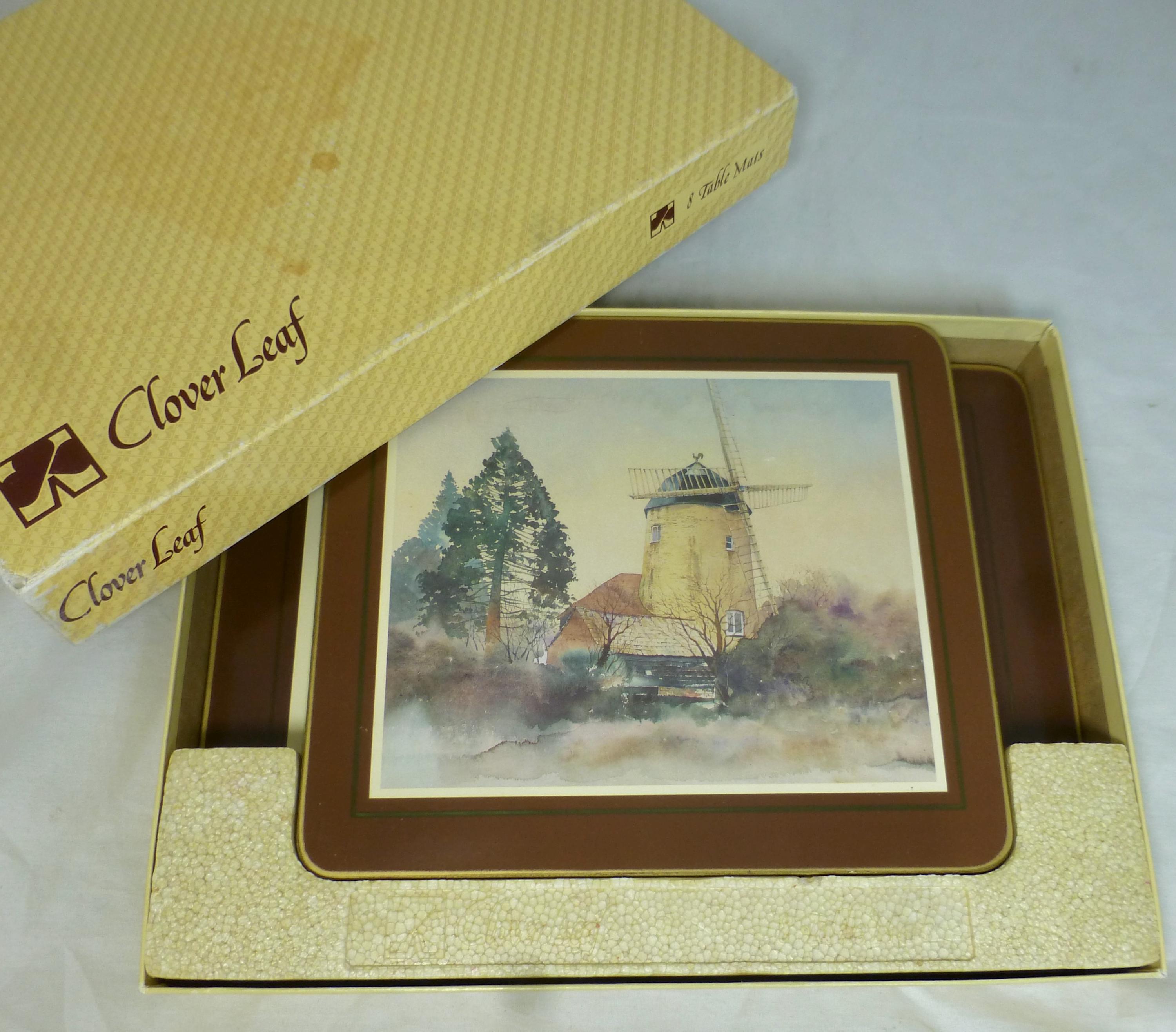 クローバー リーフ ヴィンテージ 風車 絵画 8 点セット 伝統的な