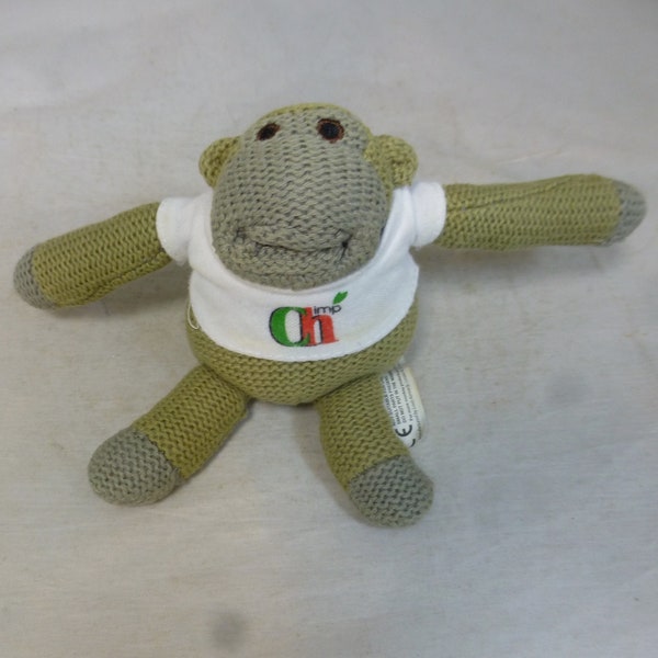 PG Tips Tea Small Chimp Promotional Knitted Monkey Beanie Plush Toy - Most Famous Monkey – 4.5 in L Cute Soft Toy Gift - Chimp Monkey Lover