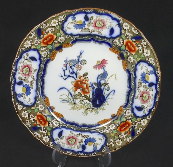 ANTIQUE ENGLISH IRONSTONE MINTON /& HOLLINS MINTONS B B NEW STONE JAPANESE PLATE