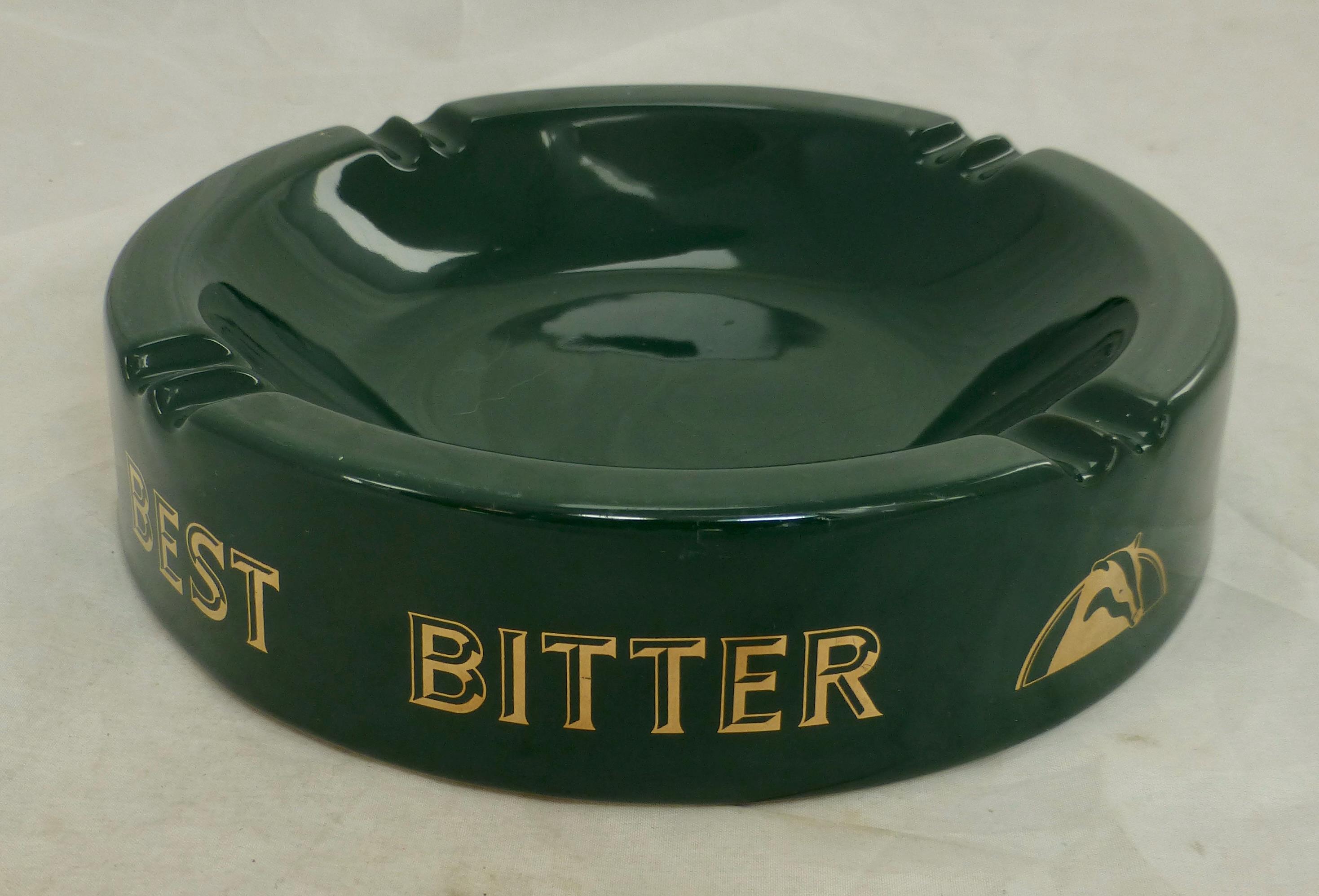 ヴィンテージ ラージ 磁器 グリーンバジャー ベストビター ラウンド
