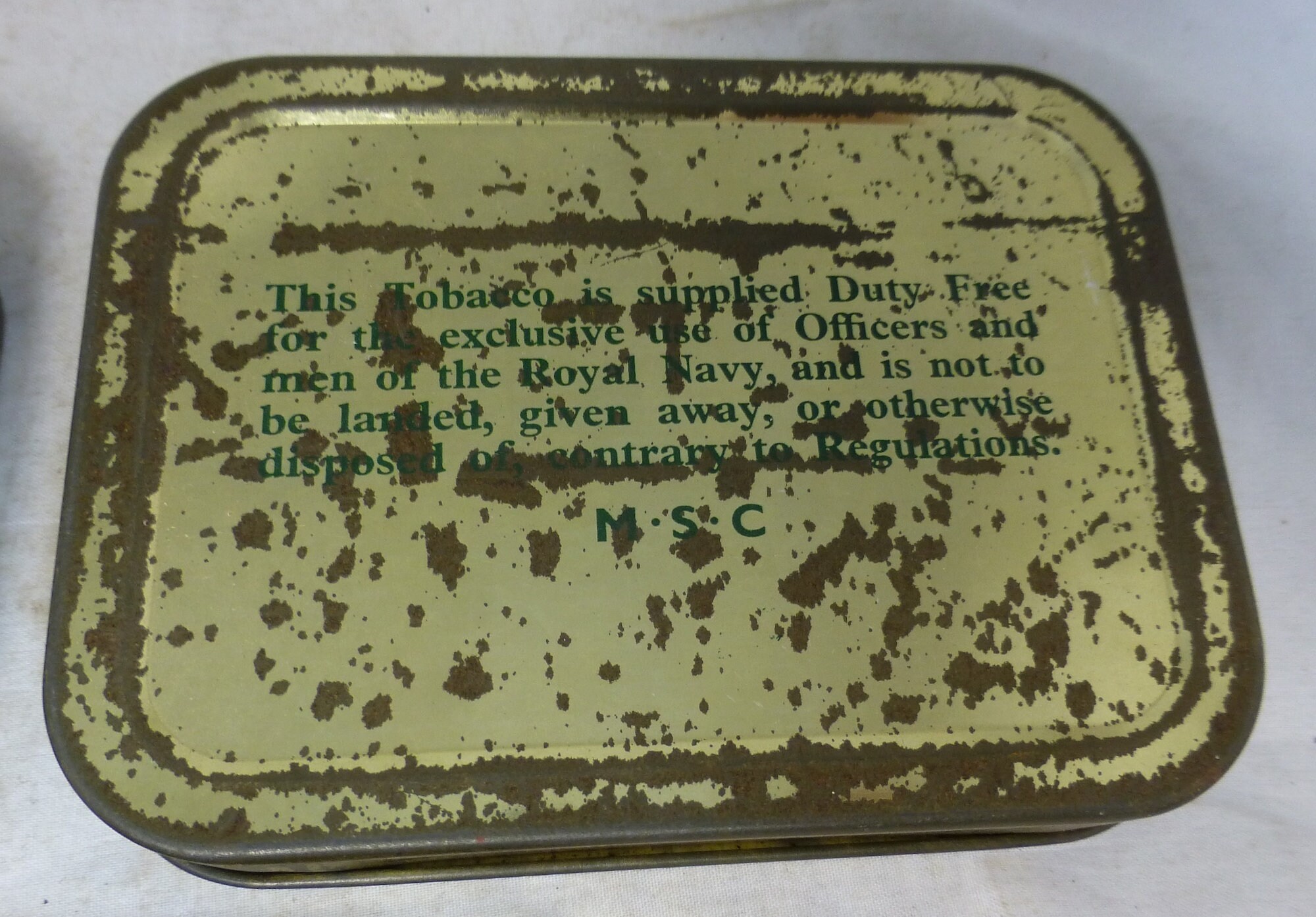 Vintage RN Pipe Tobacco Advertising Metal Tobacco Tins With Lid - Set of 3  - Duty Free Tobacco Exclusively for Officers & Men of Royal Navy