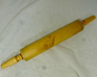 Rodillo vintage de madera maciza con mangos de madera, 42 cm de ancho, para repostería Kitchenalia
