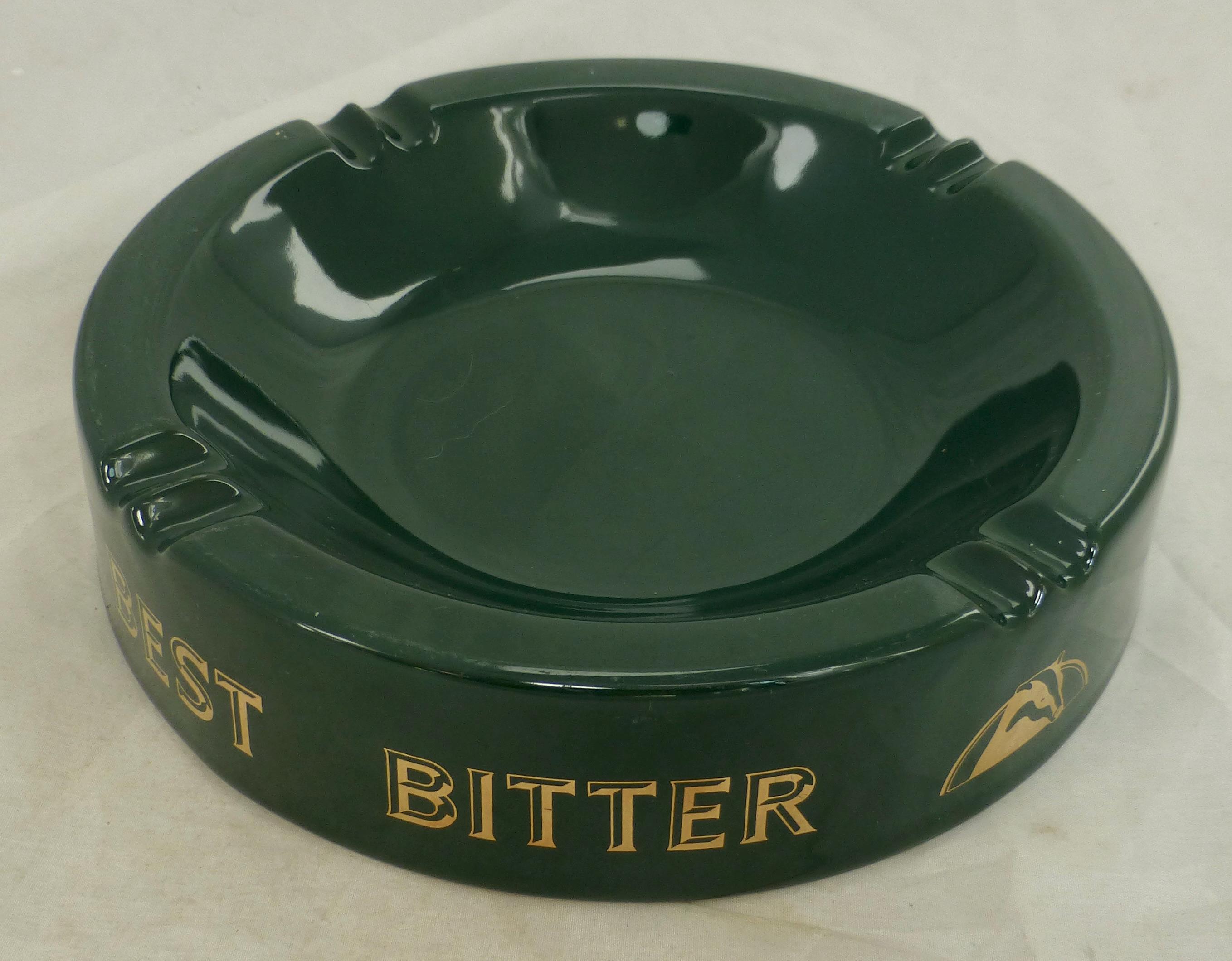 punk and yo 灰皿　希少 ヴィンテージ ラージ 磁器 グリーンバジャー ベストビター ラウンド