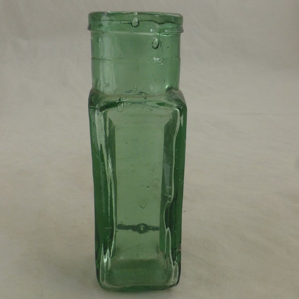 Green Glass Bottle Etsy