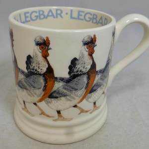 Emma Bridgewater Legbar Chicken Hen Half Pint Porcelain Mug - Hand