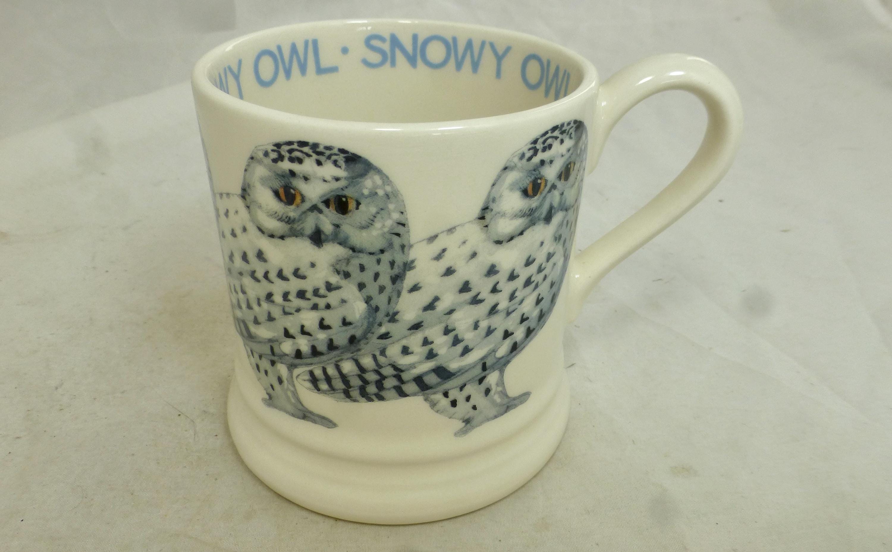 Emma Bridgewater Snowy Owl Bird Half Pint First Quality Mug - Hand