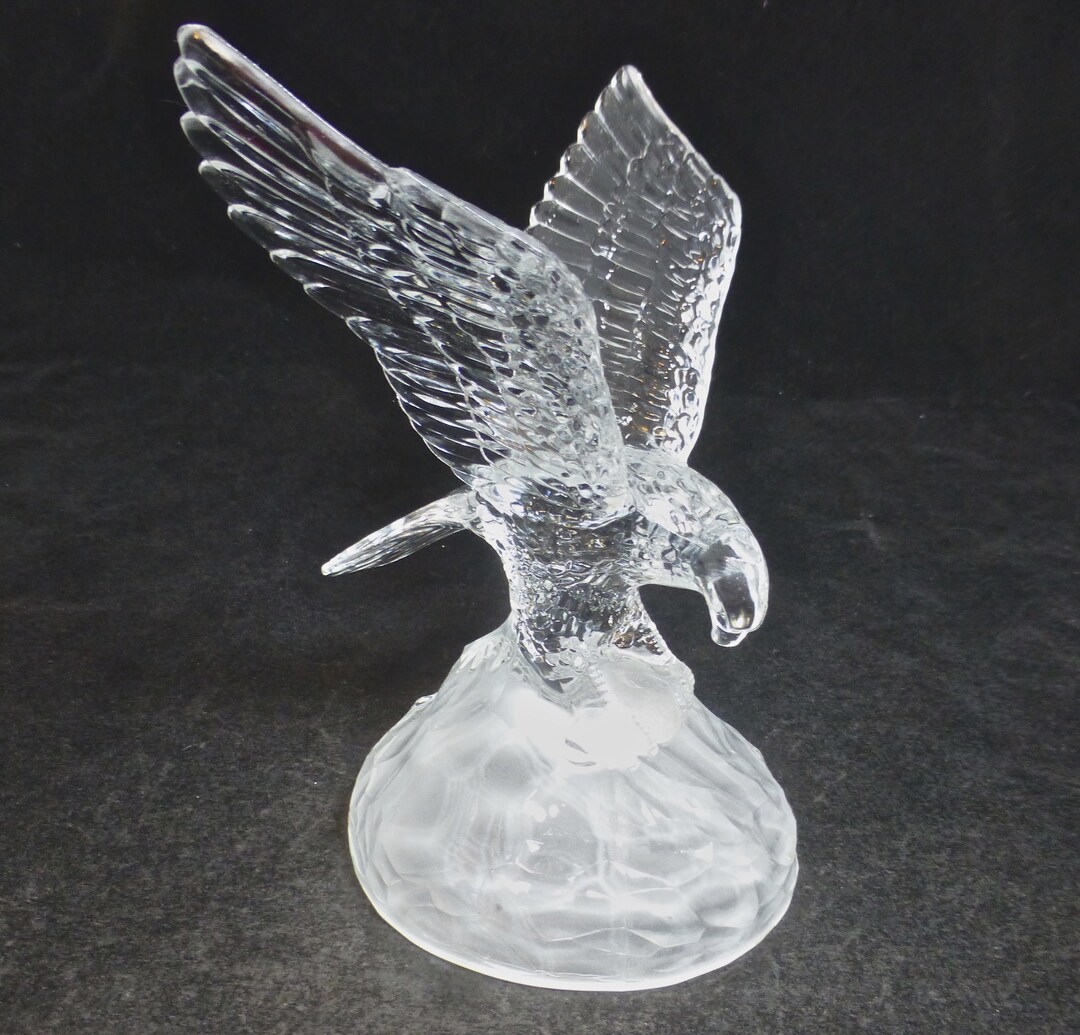 RCR Royal Crystal Rock Italian Lead Crystal Eagle Bird of Prey Etsy