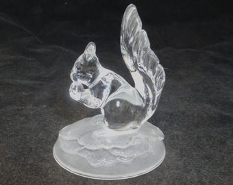 クリスタル・ダルクガラスのリスの置物 - 鉛クリスタル - アニマル
