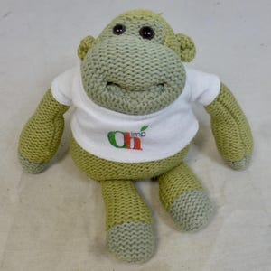 PG Tips Tea Chimp Promotional Knitted Monkey Beanie Plush Toy - Most Famous Monkey – 6 in L Super Cute Soft Toy Gift for Chimp Monkey Lover