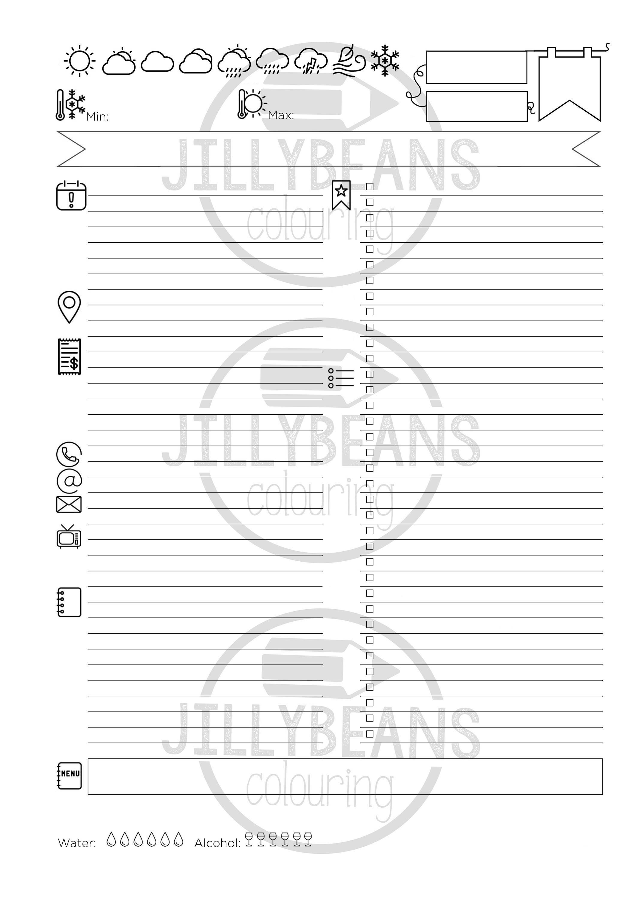 Daily Bullet Journal Diary Planner A4 Printable Template to - Etsy ...