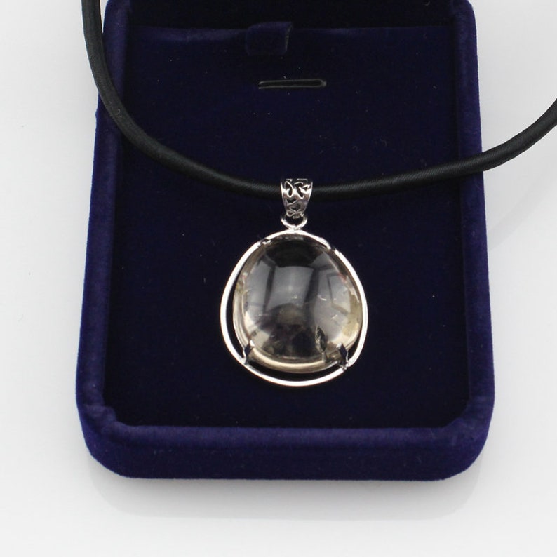 44cm Clear Crystal with Jew Copper String Necklace