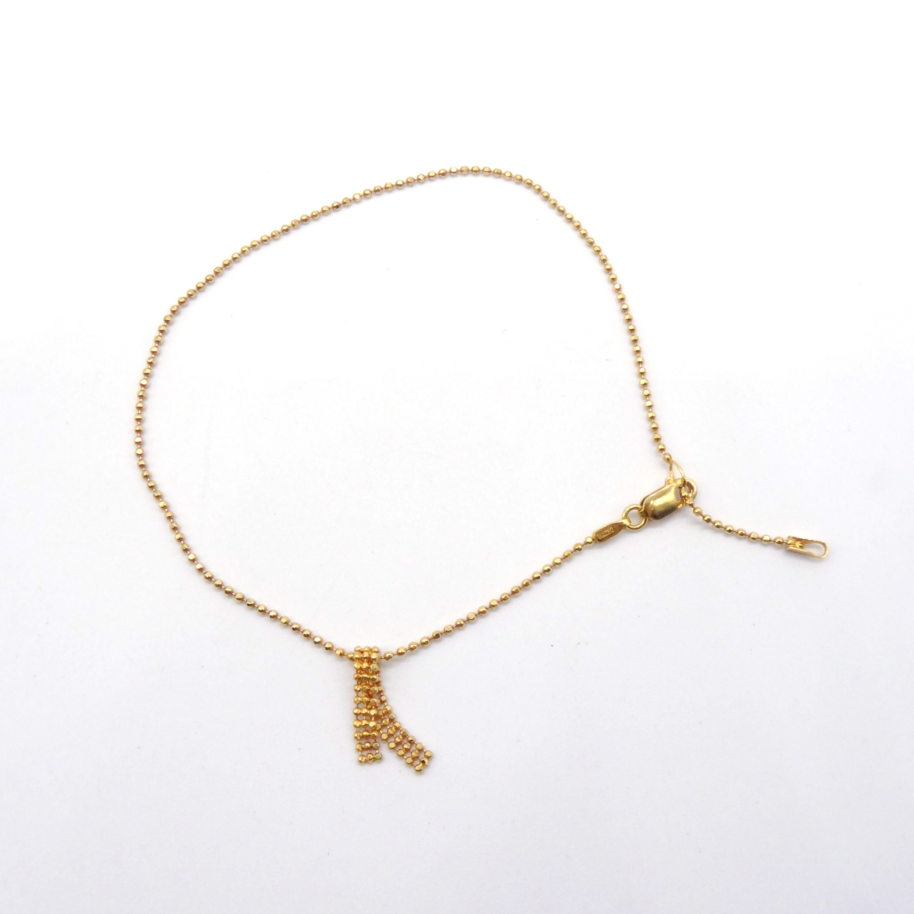 18k gold anklet