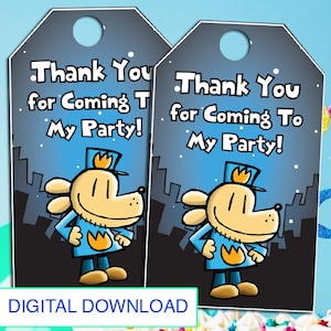 Dog Thank You Tags! | Kids Party | Kids birthday | Printable | Puppy | Cartoon