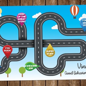 Personalisiertes Belohnungsdiagramm für Kinder mit guten Verhaltensweisen | Kinder-Chore Chart | Aufkleber Chart | Kinderkarte