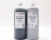 Classikool Activated Charcoal 1L Shampoo 1L Conditioner Set Natural Hair Care (Free UK Mainland Postage)